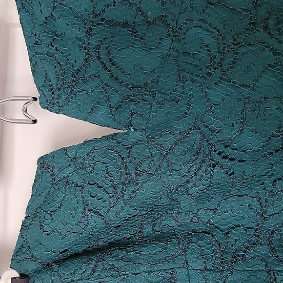 J. Crew 💕 HP 💕 Wedding Collection Jade Green Lace Strapless Dress, Size 10 - Picture 4 of 5